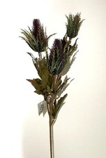 Eryngium Thistle 'Purple' 67cm Pack 6 Stems Artificial Silk Flowers 