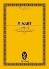 String Quartet K.421 in d minor. Miniature Score - Mozart, Wolfgang Amadeus