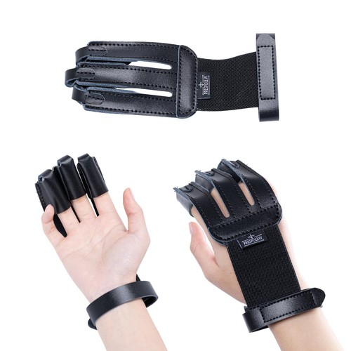 Finger archery glove - 3-finger,