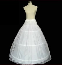 Plus Regular Size A-line 3 Hoop Bridal Wedding Petticoat Underskirt Crinoline