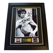 BRUCE LEE SIGNED ENTER THE DRAGON FILM CELLS FRAMED OR MOUNTED INCLUDES COA