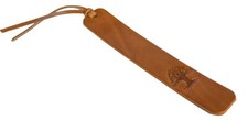 Leather Bookmark TREE Design Smooth Tan Vegetable Tanned Leather Handmade UK
