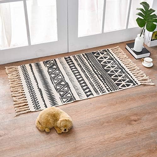Boho cotton small rug 58x88 - 58x88, cm