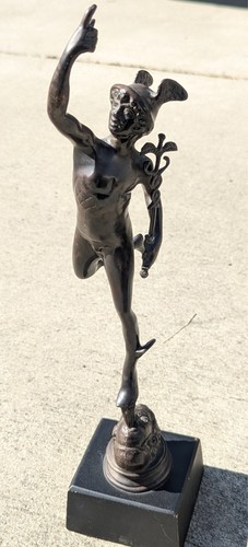 Bronze statue winged - bronze, mercury