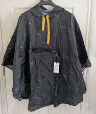 Joules Women Milport  Poncho , black Bee -  One Size /Showerproof