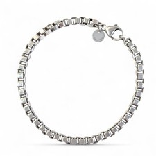 Preloved Vintage Tiffany & Co Sterling Silver Venetian Square Link Bracelet