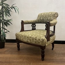 Antique Victorian low tub chair