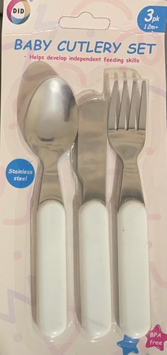 Kids cutlery set white - cutlery,