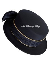 NAVY & CREAM SATIN AND NET