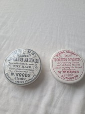 Vintage Woods Lids.Chery 6d And Woods Pomade 1 Shilling