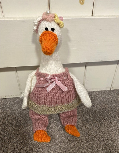 Hand knitted duck soft - duck, toy