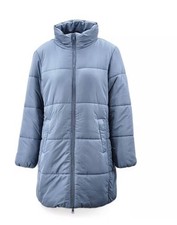 M&S Quilted Pale Blue Coat In