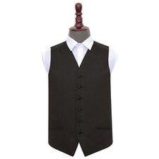 DQT Mens Waistcoat Satin Plain
