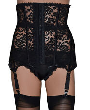 High Waist 6 Strap Black Lace