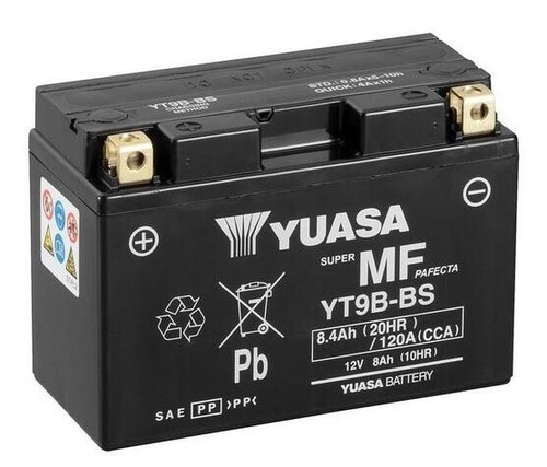 Battery yuasa yt9b - battery, yt9b-bs