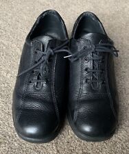 Ladies Uk Size 4 black leather lace up shoes ROHDE