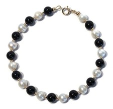 9ct Gold Pearl Bracelet with