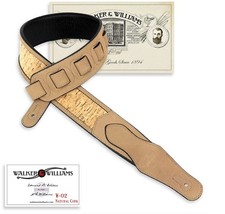 Walker & Williams W-02 Natural Cork & Leather Guitar Strap