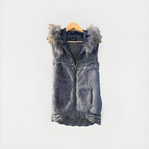 Jayley fur gilet knitted - jayley,