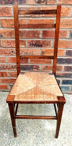 Arts crafts oak rush seat - crafts,