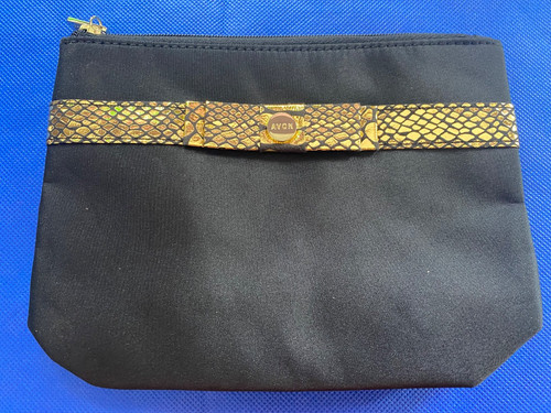 Avon cosmetic bag black - avon, gold