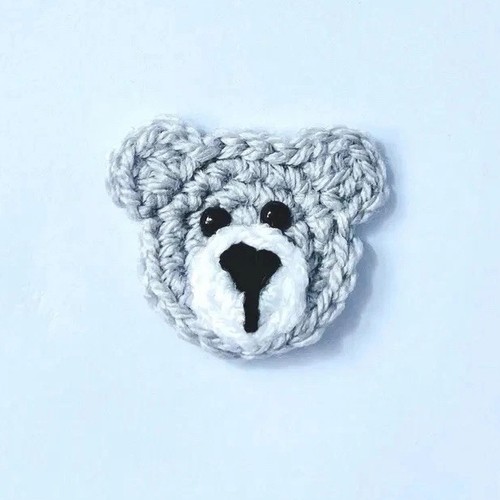 Crochet tiny teddy applique - crochet, applique,