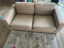 Two Seater Settee. Beige. Pick Up Only. Good Used Condition