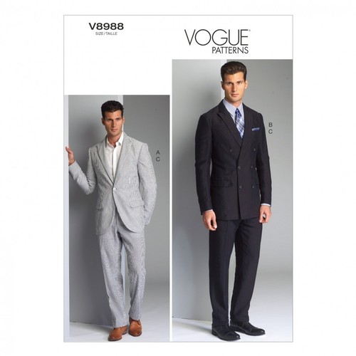Vogue mens sewing pattern 8988 - vogue,