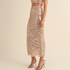 MABLE Ursina Sequin Midi Skirt