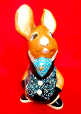 PENDELFIN RABBIT UNCLE SOAMES BLUE WAISTCOAT LARGE FIGURINE