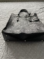 Black Leather Tote Bag Shopper