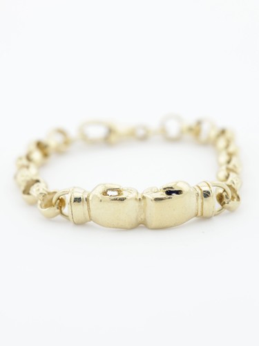 Gold boxing glove bracelet 9ct - boxing,
