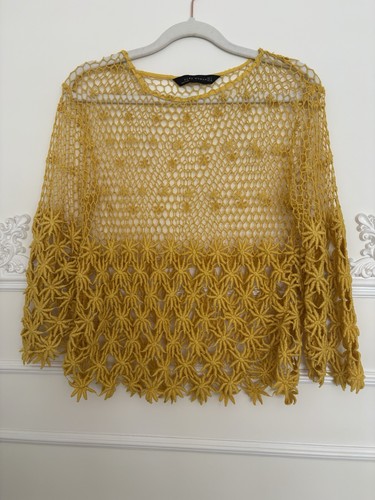 Zara mustard yellow - mustard, crochet
