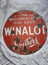Enamel advertising sign Spillers Winalot