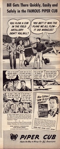 1945 piper cub aircraft print - cub,