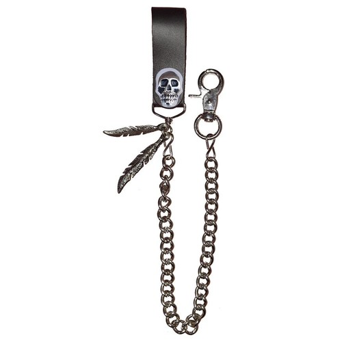 Skull feathers leather - &,