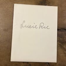 Lucie Rie Galerie Besson Studio Catalogue