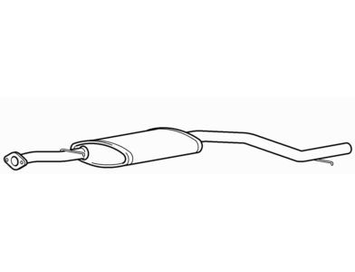 Centre exhaust middle silencer - middle,