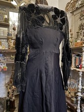 Antique 1930s Crepe Evening