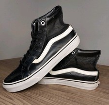 VANS Off The Wall Womens Size UK 4 EU 36.5 Black High Top Lace Up Trainers