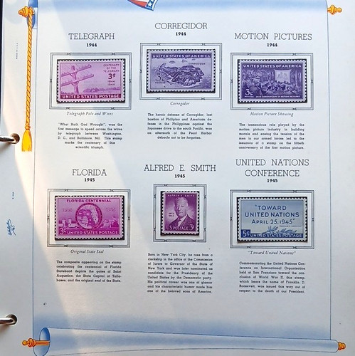 Usa stamps album page - in,