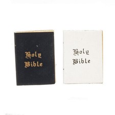 2 Bibles, Dolls House Miniature, Church Religious Accessory Books