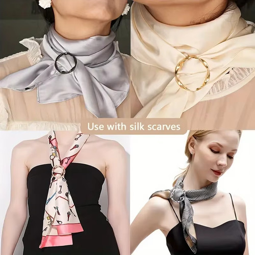 5pcs metal scarf ring - 5pcs, clips