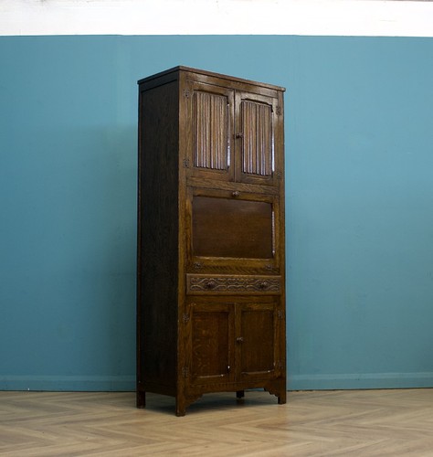 Oak kitchen larder cupboard - oak,