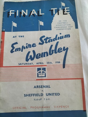 1936 cup final programme - fa,