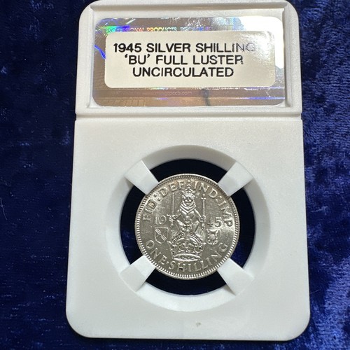 1945 silver scottish shilling - silver,