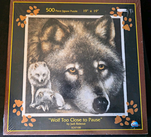 Sunsout wolf too close - wolf,