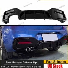 Car Rear Diffuser Lip Gloss Black For BMW 1 Series F20 F21 M Sport 2015-2019 LCI