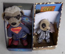 2 x Meerkat Movies Cuddly Toys Boxed CoA Paperwork Safari Oleg Superman