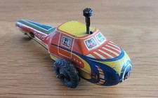 RARE 1950s VINTAGE GERMAN LITHO PRINTED TINPLATE CLOCKWORK HELICOPTER PROJECT